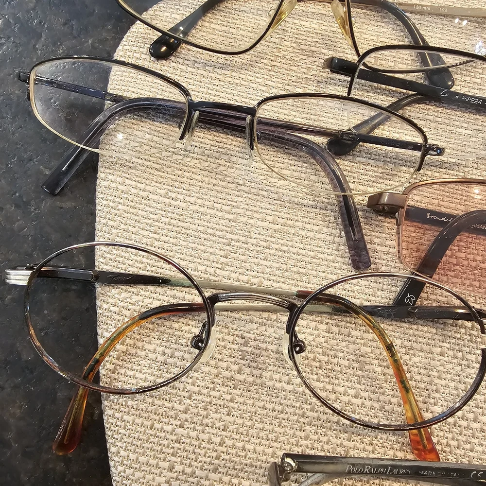 7 pairs of wire frame glasses for crafting/art projects/repurposing
